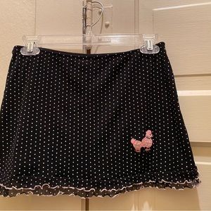 Victorias Secret 50s style poodle black and white polka dot skirt